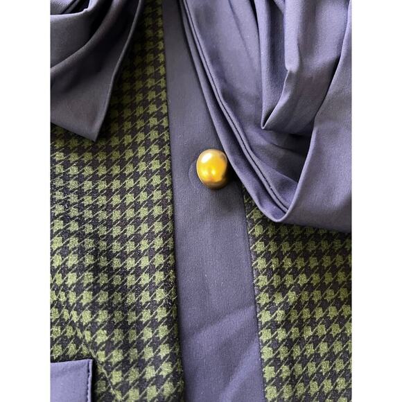 ☀️Jude Connally Green Blue Tie Neck Shift Dress Size Small Made in USA NWOT - Picture 8 of 8